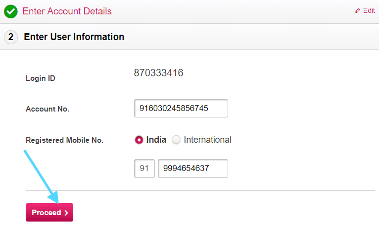 enter account details axis bank