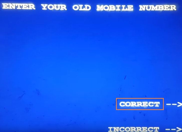enter old mobile number in sbi ATM