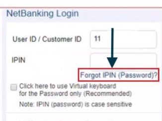 forgot login password hdfc net banking