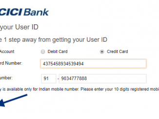 generate user id icici credit card