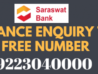 Saraswat Bank Missed Call Balance Enquiry Toll Free Number