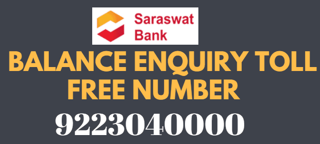 Saraswat Bank Missed Call Balance Enquiry Toll Free Number