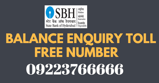 SBH Missed Call Balance Enquiry Toll Free Number