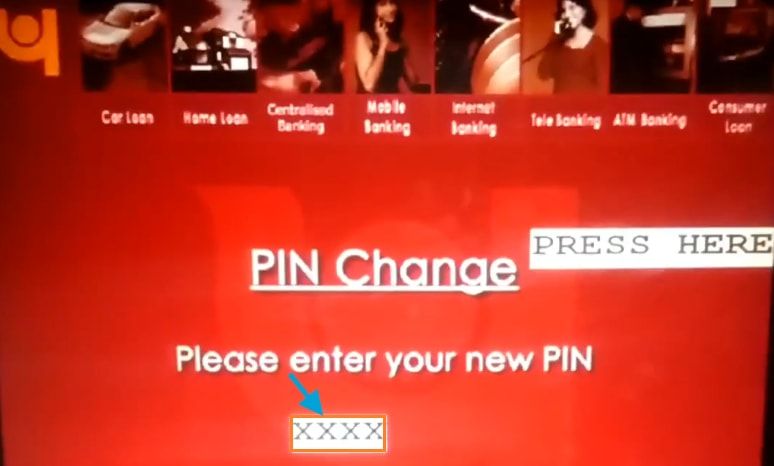 set new atm pin in pnb atm