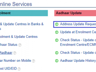 address update request in aadhaar online