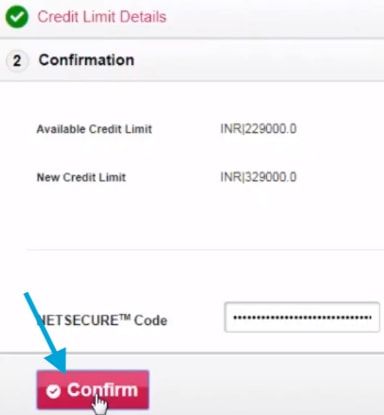 confirm axis bank credit card limit increase