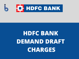 HDFC Bank Demand Draft Charges