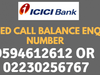 icici bank balance enquiry toll free number