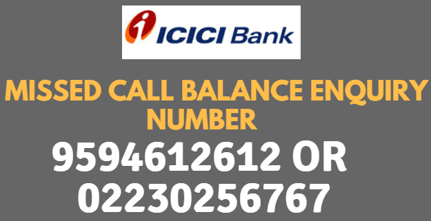 icici bank balance enquiry toll free number