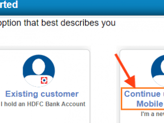 Open hdfc account using your mobile number