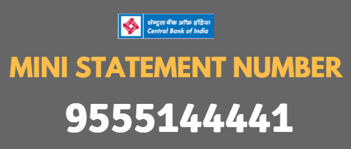 central bank of India mini statement number