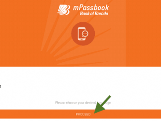 select langauge Baroda mPassbook