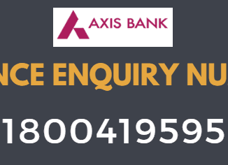 axis bank balance check toll free number