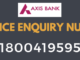 axis bank balance check toll free number