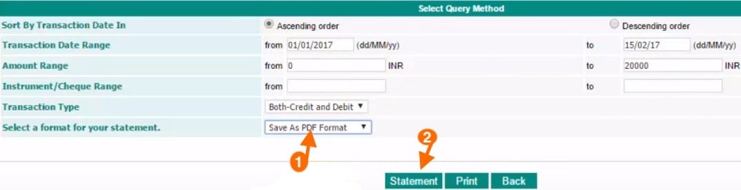 download account statement idbi bank in pdf format