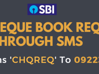 sbi cheque book request through sms