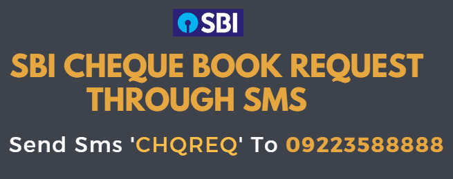 sbi cheque book request through sms