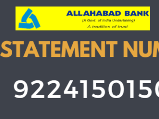 allahabad bank mini statement number