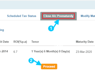 close fixed deposit account in sbi prematurely