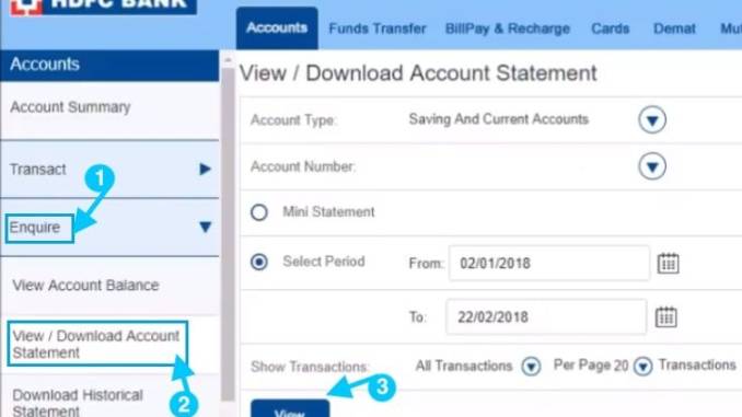How to Download HDFC Bank Account Statement in PDF Format Download HDFC Bank Account Statement