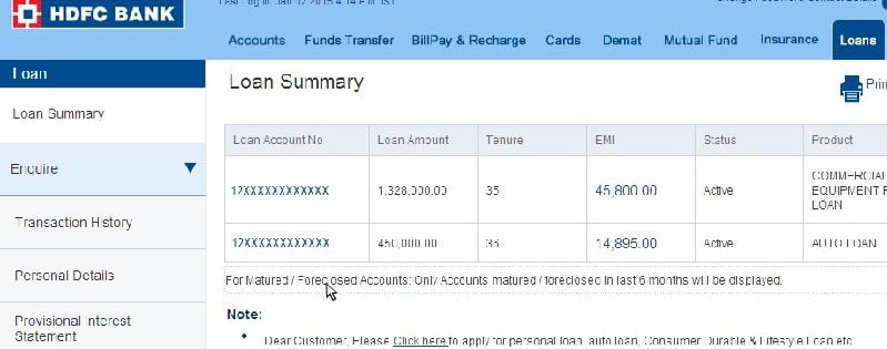 download hdfc home loan statement online