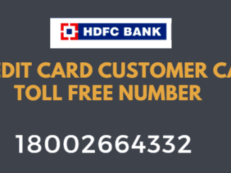 hdfc bank credit card customer care toll free number