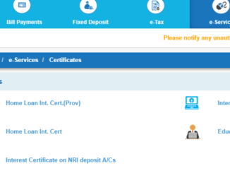 home loan certificates online sbi