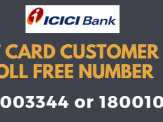 icici credit card customer care toll free number