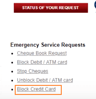 block icici credit card via net banking