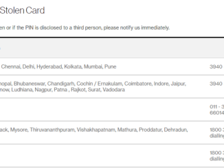 Standard Chartered Bank Credit Card blocking numbers