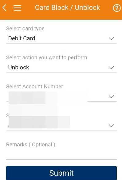 unblock icici bank debit card online