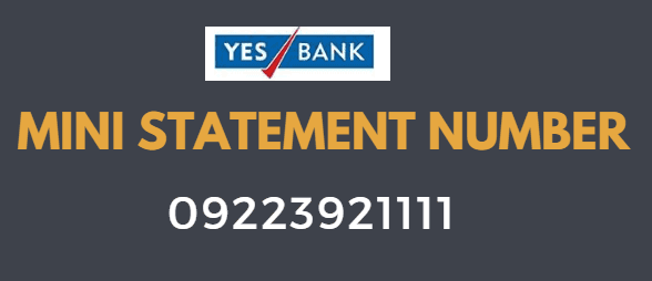 yes bank mini statement toll free number