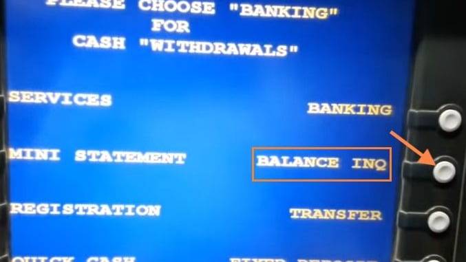 balance enquiry sbi atm