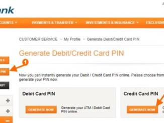 generate credit card pin icici bank net banking