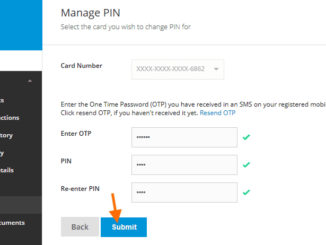 sbi credit card pin generation online