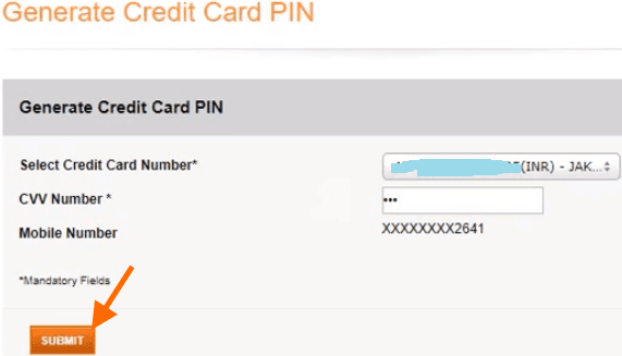 select credit card number cvv icici
