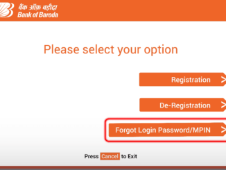 forgot mpin bank of baroda