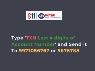 Kotak Mahindra Bank Mini Statement Toll Free Number