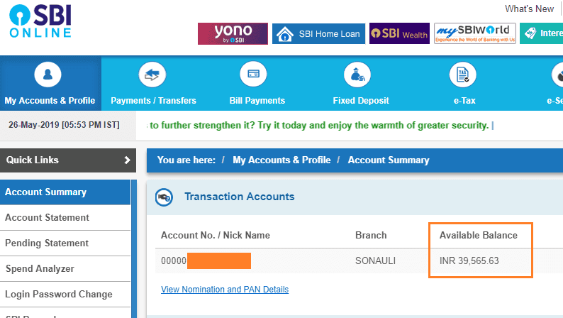 How To Check SBI Balance By Account Number Online