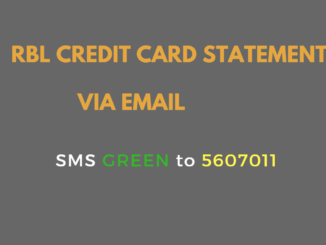 rbl bank credit card statement via email