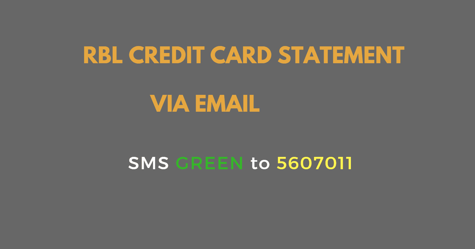 rbl bank credit card statement via email