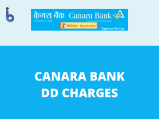 Canara Bank Demand Draft Charges