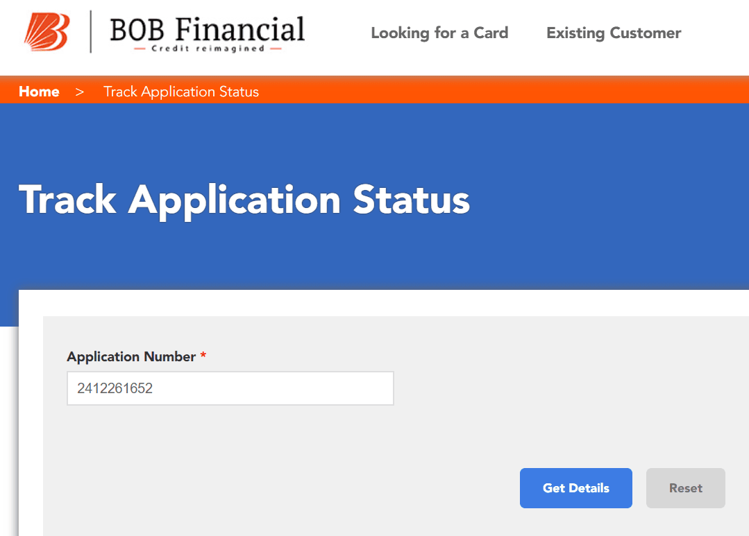 Track Bank of Baroda Credit Card Application Status Online