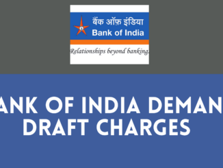 bank of india dd charges