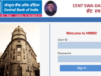 Cent Swa Darpan HRMS Central Bank Of India Login