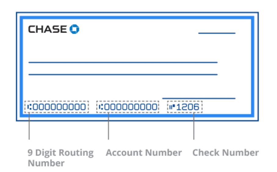 chase account number on cheque