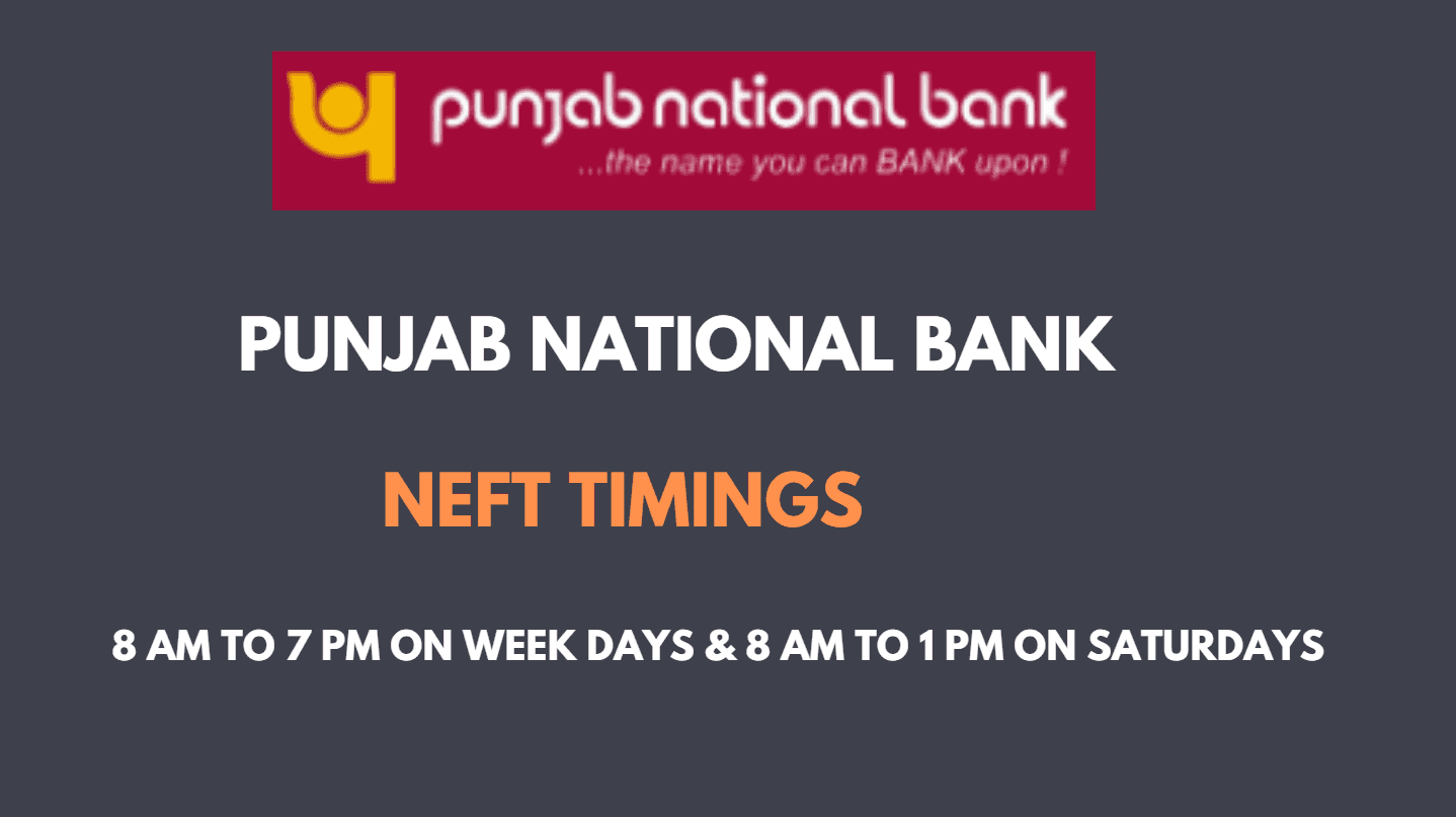 Neft Timings in PNB