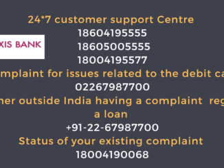 Axis Bank Complaint Toll Free Number