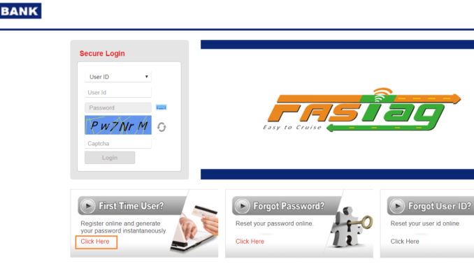 hdfc fastag login first time