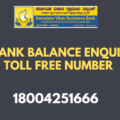 KVG Bank Balance Enquiry Toll Free Number